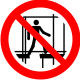 Ronimine / liikumine konstruktsioonidel või komplekteerimata tellingute kasutamine keelatud (ART562)