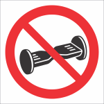 HoverBoard keelatud. Tasakaaluliikuriga liikumise keeld. Tasakaaluliikuriga sõitmise keeld. Tasakaaluliikurid keelatud. VARIANT 2
