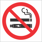 Suitsetamise ja veipimise keeld. Ära suitseta. Ära veibi (tekstita). KLO OHUTUS.